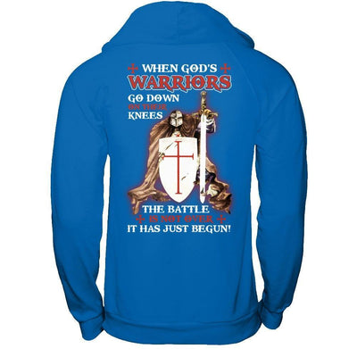 Knight Templar When God's Warriors Go Down On Their Knees-T-Shirt & Hoodie-Pullover Hoodie-Royal