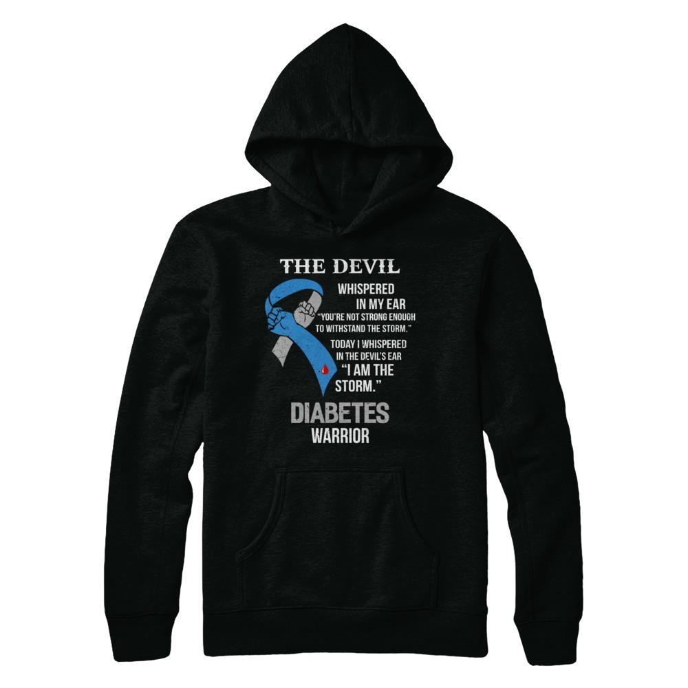I Am The Storm Support Diabetes Awareness Warrior Gift-T-Shirt & Hoodie-Pullover Hoodie-Black