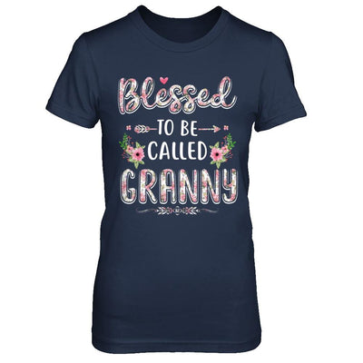 Funny Grandma Gifts Blessed To Be Called Granny-T-Shirt & Hoodie-Women's T-Shirt-Navy