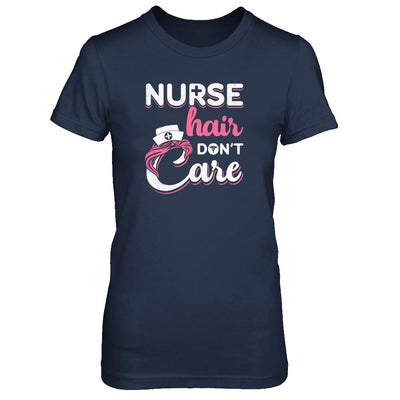 Nurse Hair Don't Care-T-Shirt & Tank Top-Women's T-Shirt-Navy