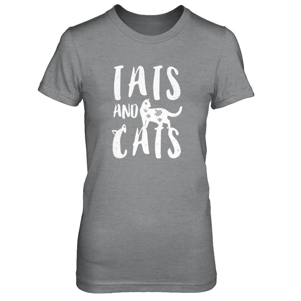 Funny Cat Tats Cat Tattoos Lover-T-Shirt & Tank Top-Women's T-Shirt-Sport Grey