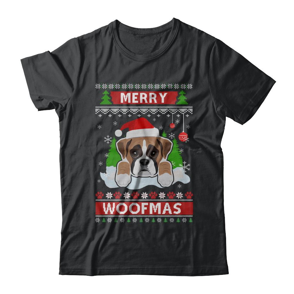 Boxer Merry Woofmas Ugly Christmas Sweater