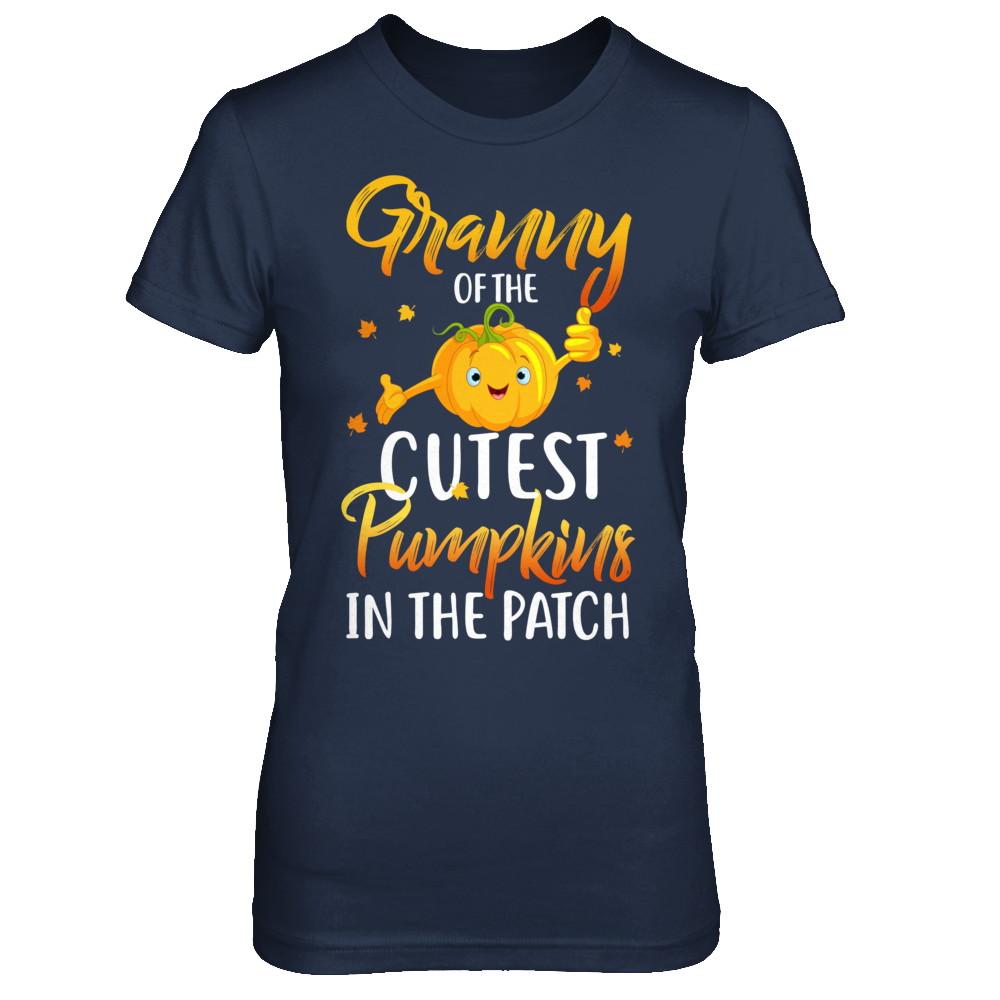 Halloween Granny Of Cutest Pumpkins In The Patch-T-Shirt & Hoodie-Women's T-Shirt-Navy