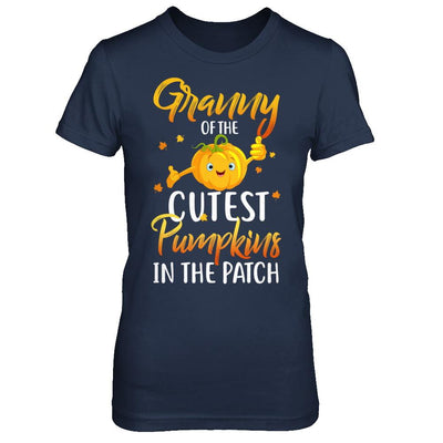 Halloween Granny Of Cutest Pumpkins In The Patch-T-Shirt & Hoodie-Women's T-Shirt-Navy