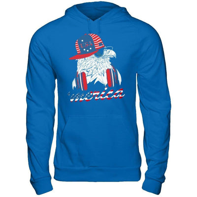 Usa Pride Merica Hiphop Eagle 4Th Of July-T-Shirt & Hoodie-Pullover Hoodie-Royal