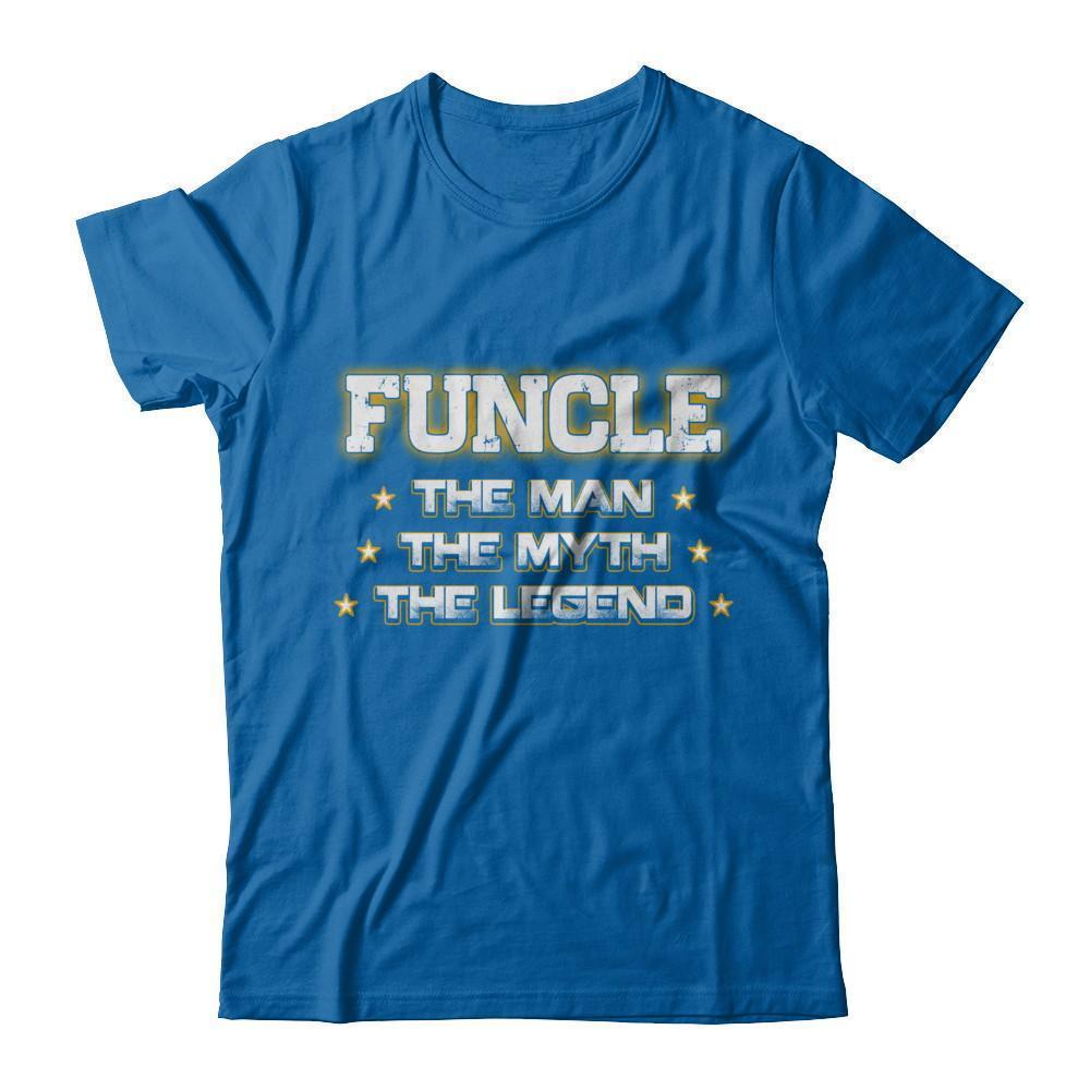Funcle The Myth The Man The Legend Funny Uncle-T-Shirt & Hoodie-Classic T-Shirt-Royal