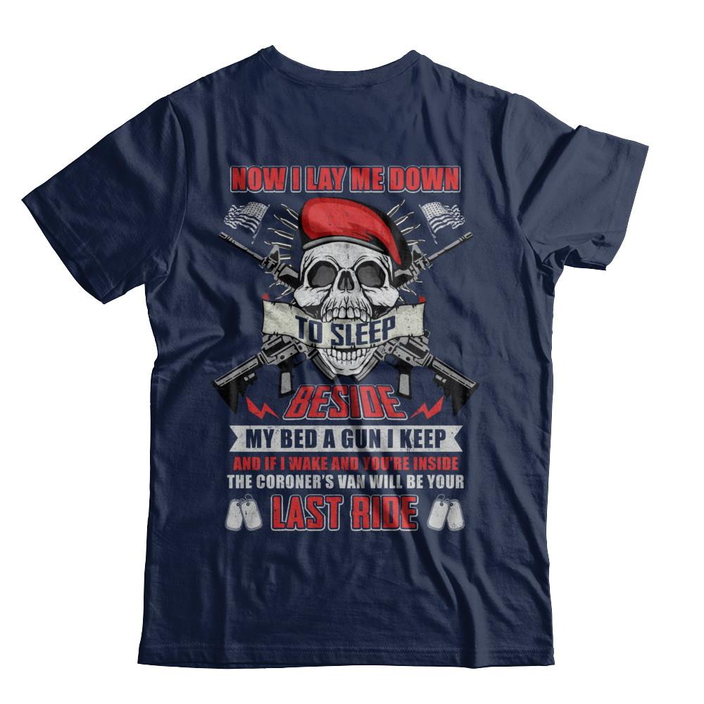 Now I Lay Me Down To Sleep Beside My Bed A Gun I Keep-T-Shirt & Hoodie-Classic T-Shirt-Navy