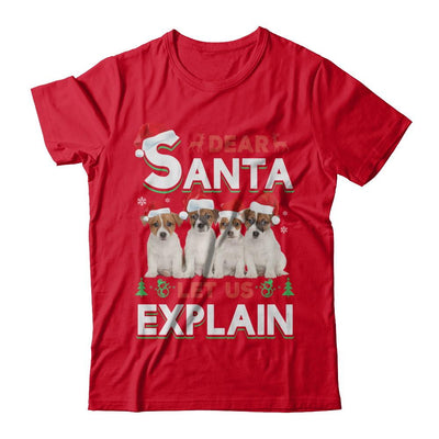 Dear Santa Funny Beagle Puppies Christmas Gift-T-Shirt & Hoodie-Premium T-Shirt-Red