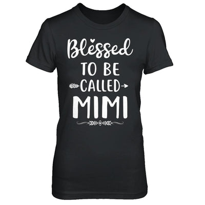 Funny Grandma Blessed To Be Called Mimi-T-Shirt & Hoodie-Women's T-Shirt-Black