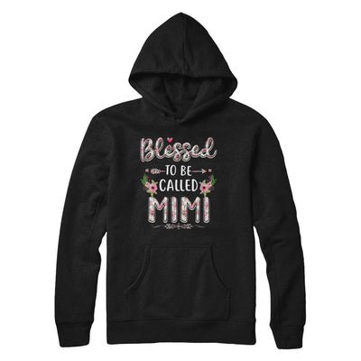 Funny Grandma Gifts Blessed To Be Called Mimi-T-Shirt & Hoodie-Pullover Hoodie-Black