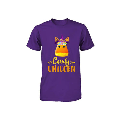 Candy Corn Unicorn Halloween Unicorn For Girls Youth-Youth Shirt-