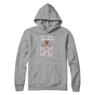 Just A Woman Who Loves Yorkies And Has Tattoos-T-Shirt & Tank Top-Pullover Hoodie-Light Steel