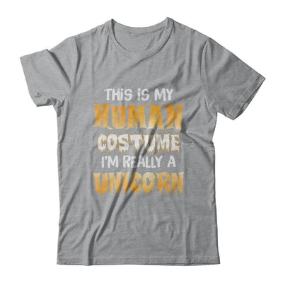 This Is My Human Costume Unicorn Halloween-T-Shirt & Hoodie-Classic T-Shirt-Sport Grey