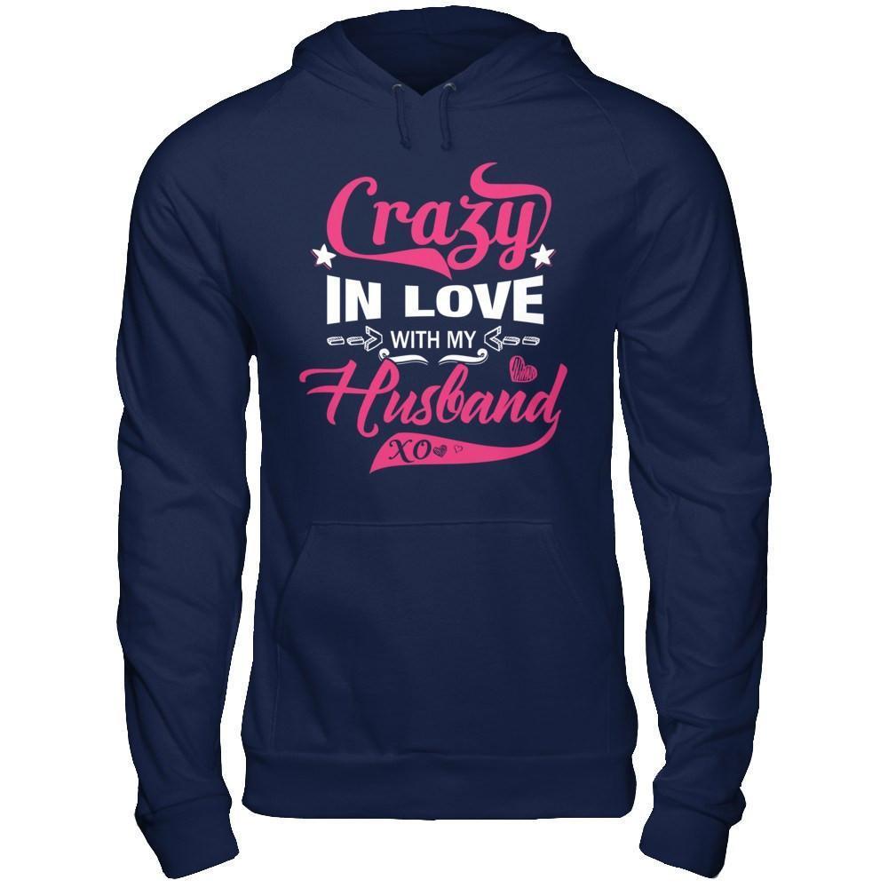 Crazy In Love With My Husband-T-Shirt & Hoodie-Pullover Hoodie-Navy