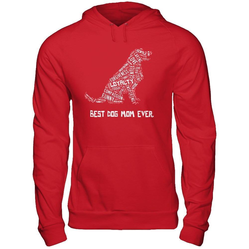 Best Dog Mom Ever Golden Retriever Lovers-T-Shirt & Hoodie-Pullover Hoodie-Red