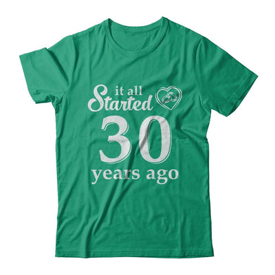 30Th Wedding Anniversary Married Couples 1991 Husband Wife-T-Shirt & Hoodie-Classic T-Shirt-Kelly Green