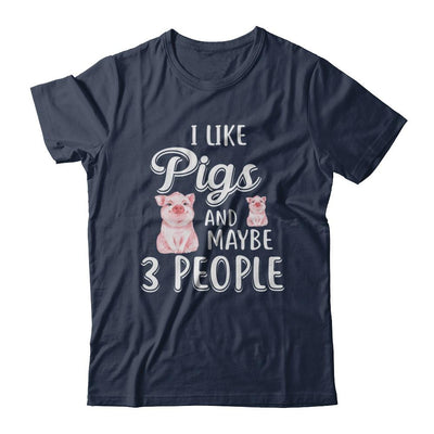 I Like Pigs And Maybe 3 People-T-Shirt & Hoodie-Classic T-Shirt-Navy