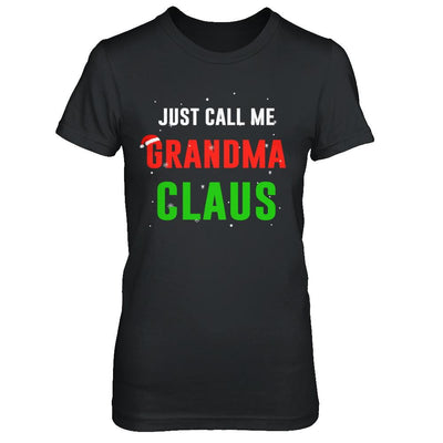 Santa Grandma Claus Matching Family Christmas Pajamas-T-Shirt & Sweatshirt-Women's T-Shirt-Black