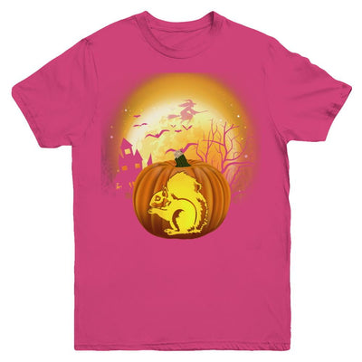 Pumpkin Squirrel Halloween Human Costume Youth-Youth Shirt-Youth T-Shirt-Heliconia