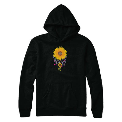 Native Dream Catcher Sunflower-T-Shirt & Tank Top-Pullover Hoodie-Black