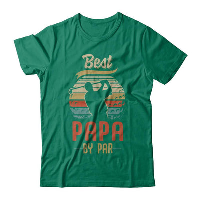 Vintage Best Papa By Par Fathers Day Funny Golf Gift-T-Shirt & Hoodie-Classic T-Shirt-Kelly Green