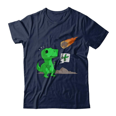 Rock Paper Scissors Funny Dinosaur-T-Shirt & Hoodie-Classic T-Shirt-Navy