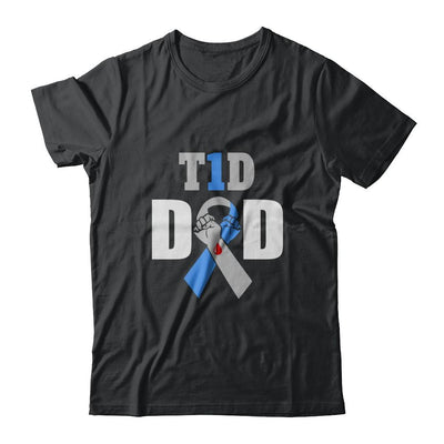 Diabetes awareness T1D Proud Type 1 Diabetes Dad-T-Shirt & Hoodie-Classic T-Shirt-Black
