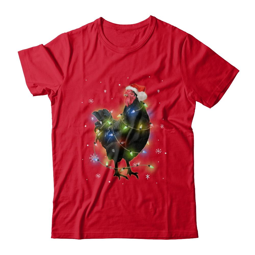 Funny Chickmas Lights Chicken Lights-T-Shirt & Sweatshirt-Premium T-Shirt-Red