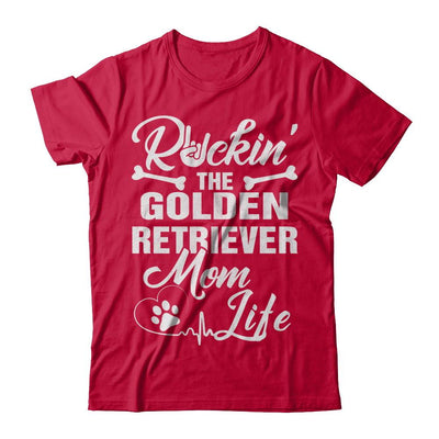 Rockin The Golden Retriever Mom Life Men Style-T-Shirt & Hoodie-Classic T-Shirt-Red