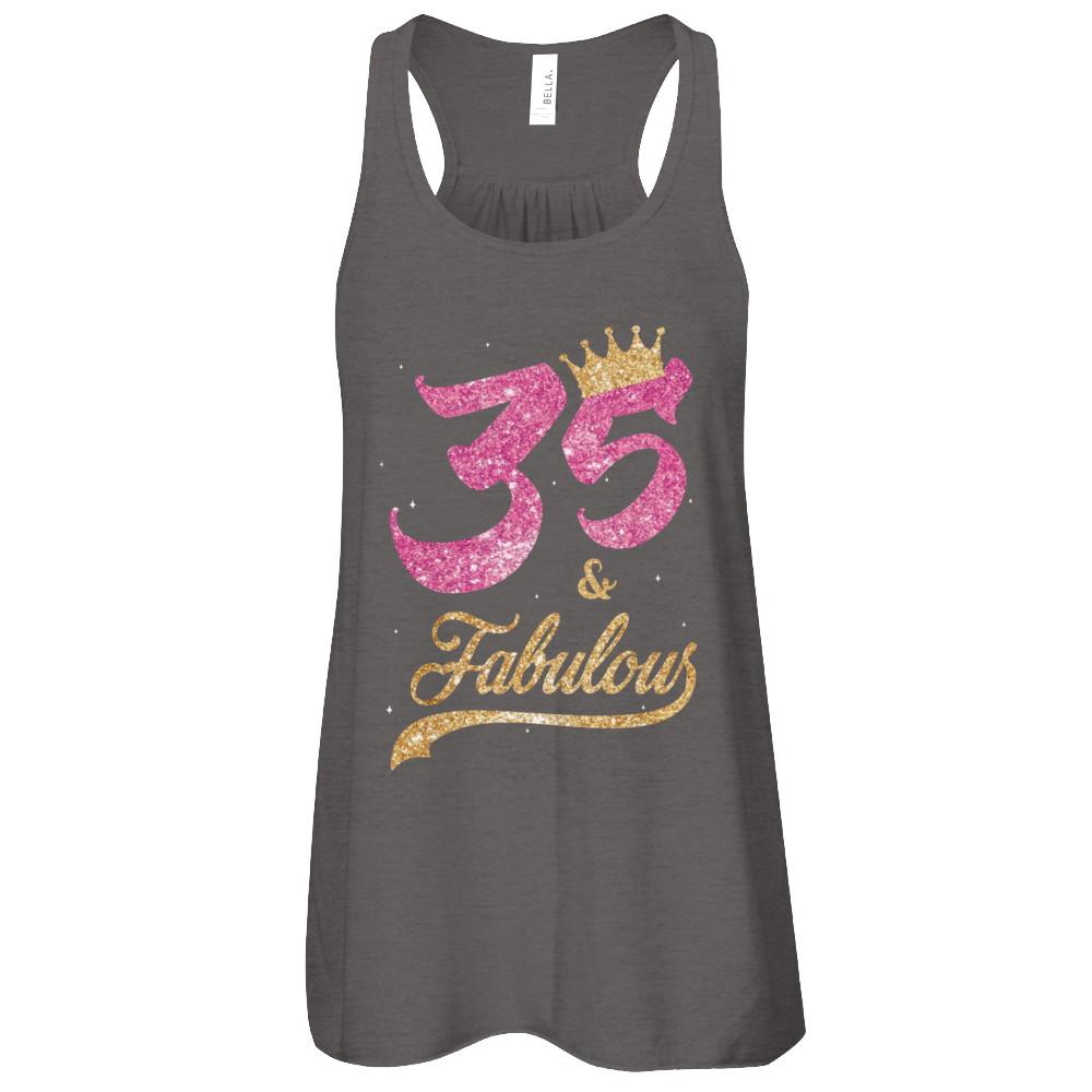 35 And Fabulous 1986 35th Birthday Gift-T-Shirt & Tank Top-