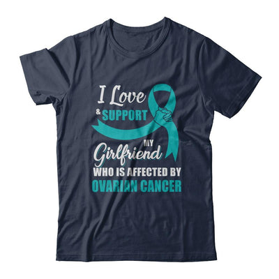 Ovarian Cancer Awareness Support Teal Girlfriend Boyfriend-T-Shirt & Hoodie-Classic T-Shirt-Navy