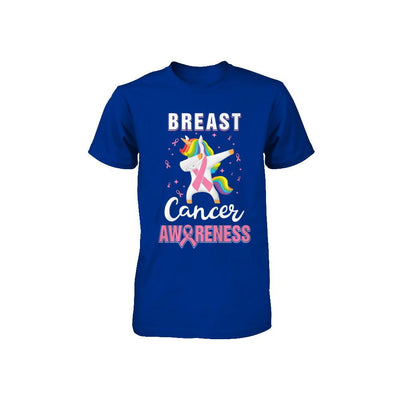 Inspirational Breast Cancer Awareness Unicorn Support Youth-Youth Shirt-