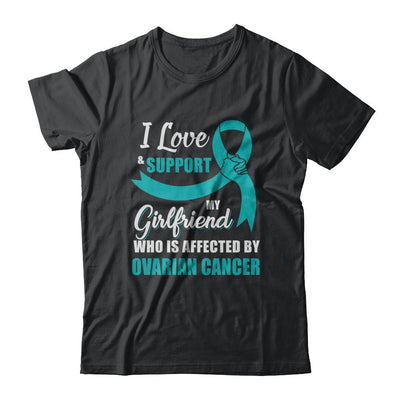 Ovarian Cancer Awareness Support Teal Girlfriend Boyfriend-T-Shirt & Hoodie-Classic T-Shirt-Black
