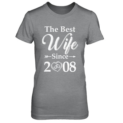 13th Married Together Anniversary Since 2008 Husband Wife-T-Shirt & Hoodie-Women's T-Shirt-Sport Grey