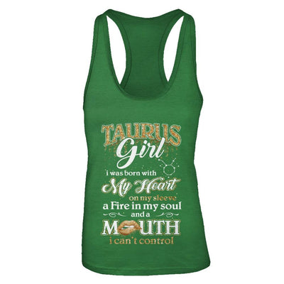 I'm A Taurus Girl Lipstick April May Funny Zodiac Birthday-T-Shirt & Tank Top-Women's Ideal Racerback Tank-Kelly Green