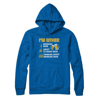 I'm Either Drinking Beer-T-Shirt & Hoodie-Pullover Hoodie-Royal