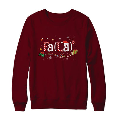 Cute Math Fa La Funny Christmas-T-Shirt & Sweatshirt-Crewneck Sweatshirt-Maroon