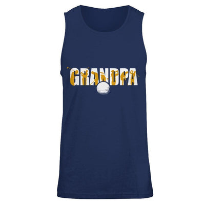 Golf Grandpa Father's Day-T-Shirt & Hoodie-Unisex Tank-Navy