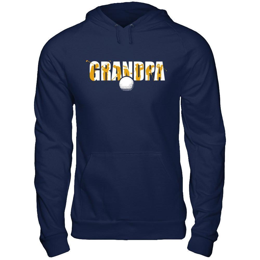 Golf Grandpa Father's Day-T-Shirt & Hoodie-Pullover Hoodie-Navy