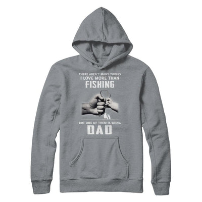 I Love More Than Fishing Being Dad Funny Fathers Day-T-Shirt & Hoodie-Pullover Hoodie-Light Steel