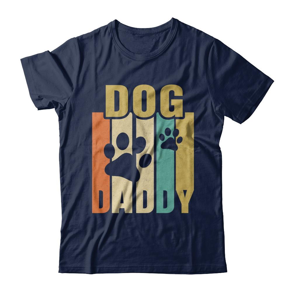 Retro Vintage Daddy Dog Father's Day Gift-T-Shirt & Hoodie-Classic T-Shirt-Navy