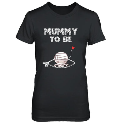 Cute Baby Mummy To Be Pregnant Halloween Costume-T-Shirt & Hoodie-Women's T-Shirt-Black