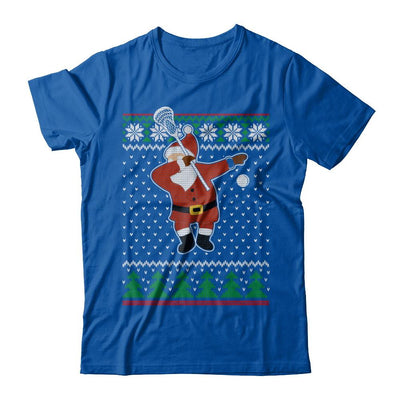 Dabbing Santa Lacrosse Ugly Sweater Christmas-T-Shirt & Sweatshirt-Premium T-Shirt-Royal