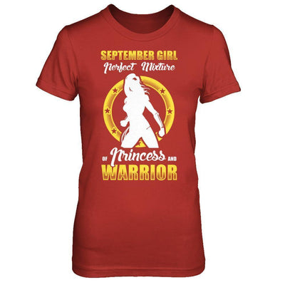 September Girl Perfect Mixture Of Princess And Warrior-T-Shirt & Hoodie-Women's T-Shirt-Red