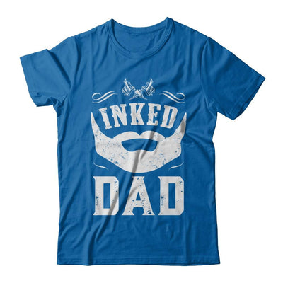 Inked Dad Bearded Man Tattooed Tattoos Fathers Day-T-Shirt & Hoodie-Classic T-Shirt-Royal