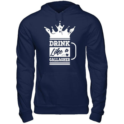 Drink Like A Gallagher-T-Shirt & Hoodie-Pullover Hoodie-Navy