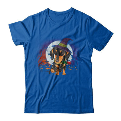 Cute Halloween Dachshund Puppy Pumpkins-T-Shirt & Sweatshirt-Premium T-Shirt-Royal