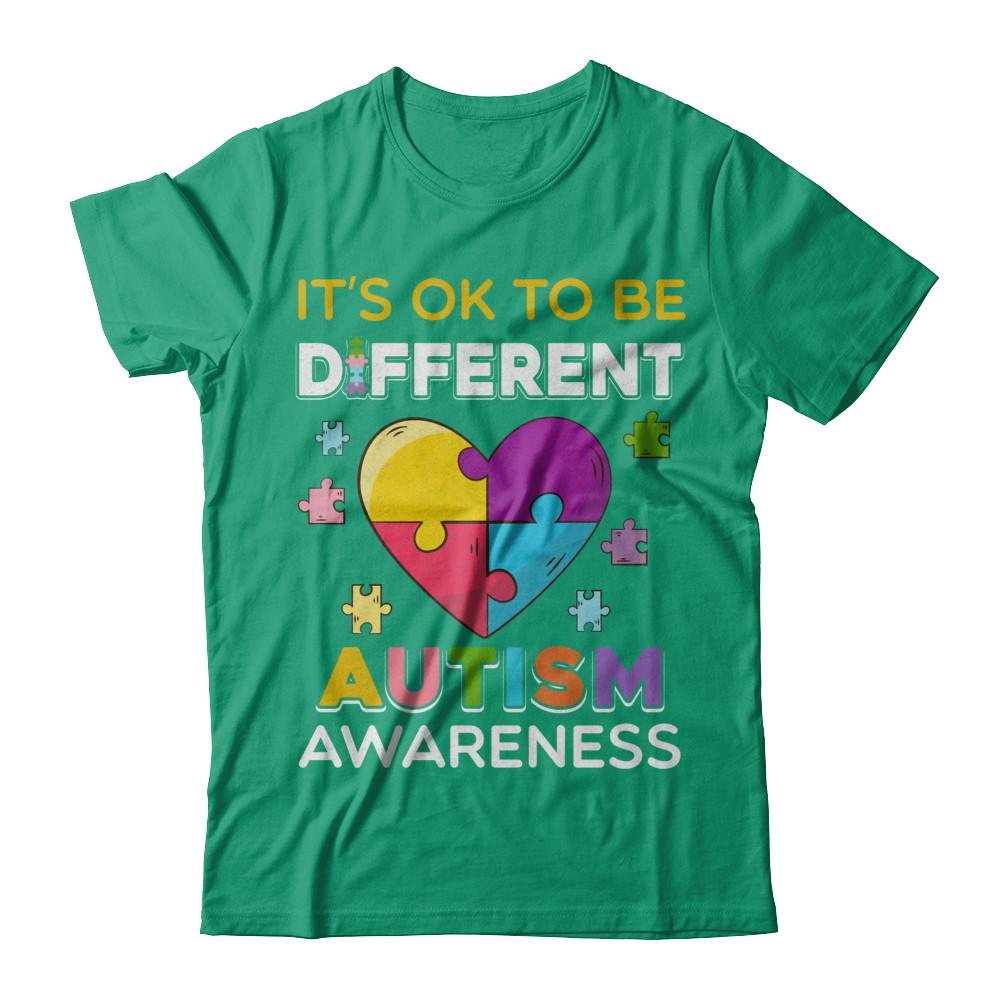 It's Ok To Be Different Autism Awareness Gift 2018-T-Shirt & Hoodie-Classic T-Shirt-Kelly Green