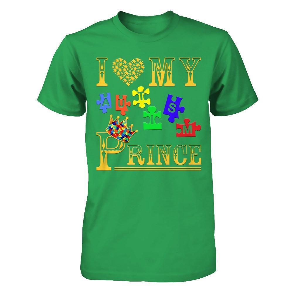 I Love My Autism Prince-T-Shirt & Hoodie-Premium T-Shirt-Kelly Green