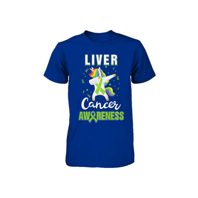 Inspirational Liver Cancer Awareness Unicorn Support Youth-Youth Shirt-